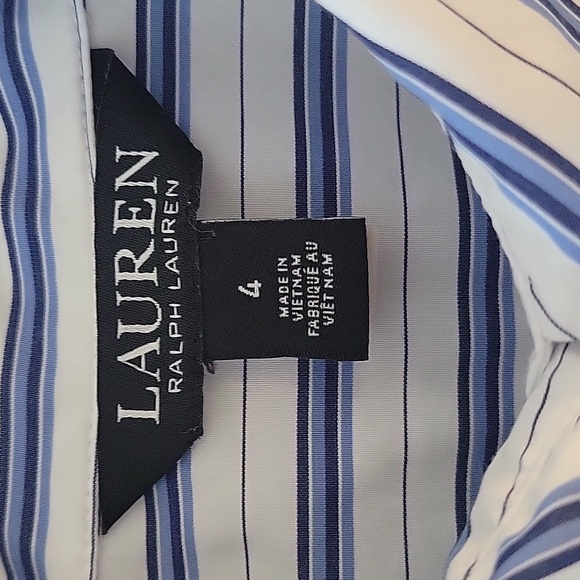 EUC Lauren Ralph Lauren Tie Front Shirt Dress Size 4 - Picture 5 of 7